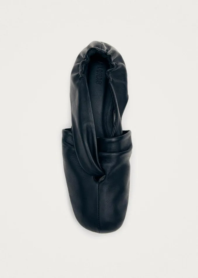 Ballet Flats Women ALOHAS Alaula Black Leather Ballet Flats