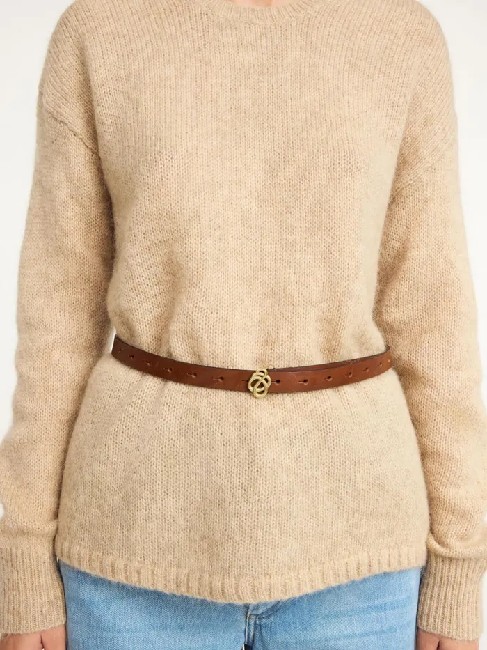 Belts Women By Malene Birger Ouma Leather Belt Dark Brown Belts Women By Malene Birger Ouma Leather Belt Dark Brown