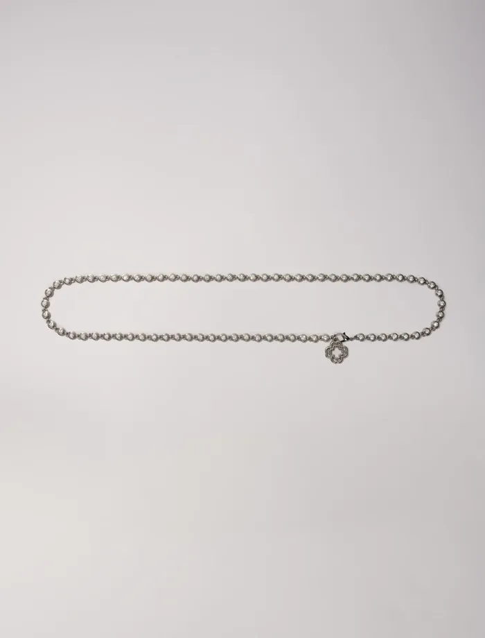 Belts Women Maje Chain And Rhinestone Belt Silver