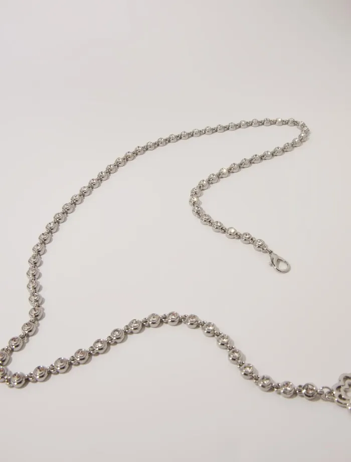 Belts Women Maje Chain And Rhinestone Belt Silver