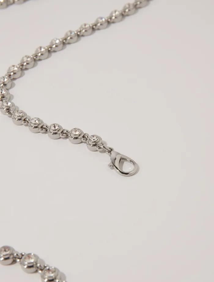 Belts Women Maje Chain And Rhinestone Belt Silver