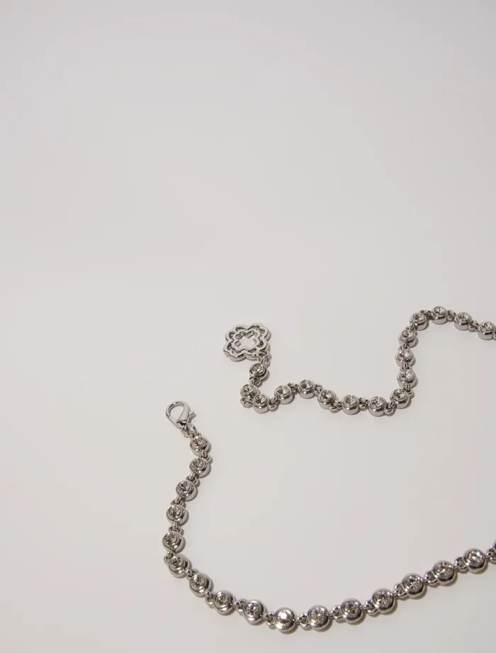 Belts Women Maje Chain And Rhinestone Belt Silver