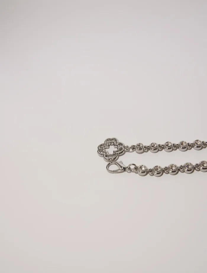Belts Women Maje Chain And Rhinestone Belt Silver