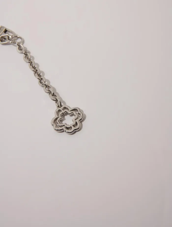 Belts Women Maje Clover Logo Chain Belt Silver Belts Women Maje Clover Logo Chain Belt Silver