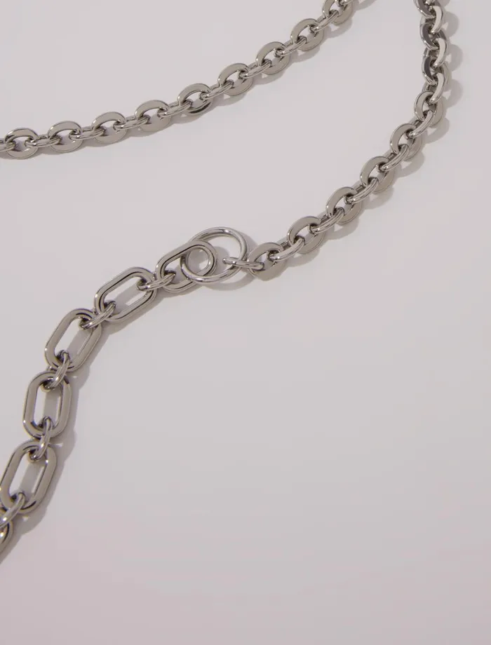 Belts Women Maje Clover Logo Chain Belt Silver Belts Women Maje Clover Logo Chain Belt Silver