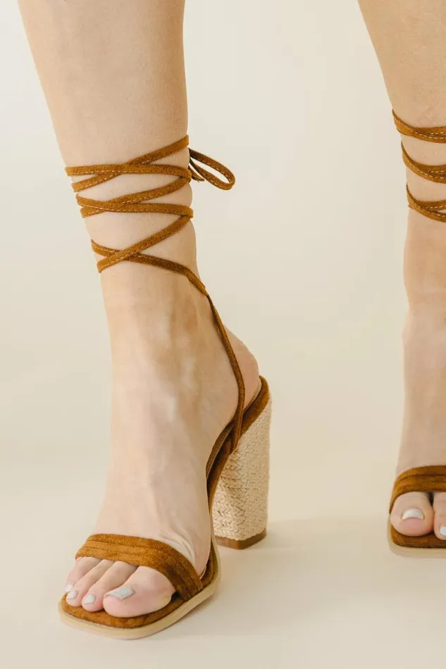 Bianca Lace Up Heel In Camel Camel Women Bohme Shoes