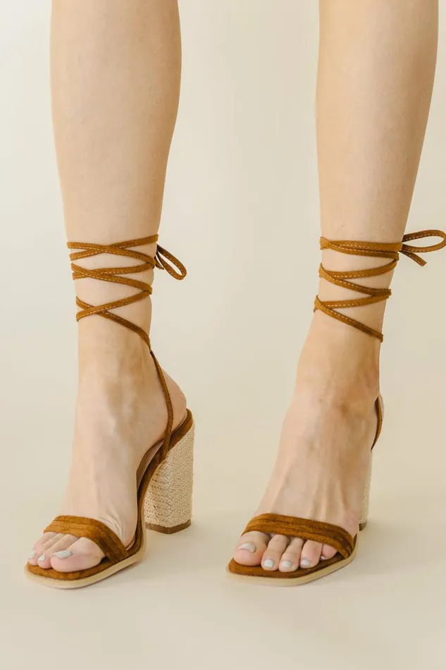 Bianca Lace Up Heel In Camel Camel Women Bohme Shoes