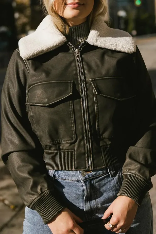BlankNYC Take Flight Vegan Jacket Black Women Bohme Outerwear