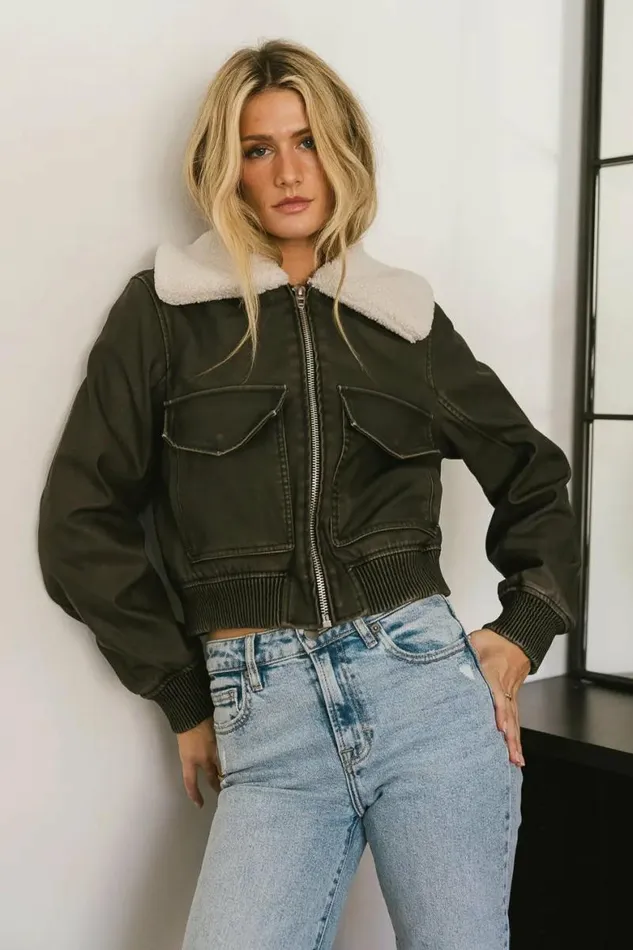 BlankNYC Take Flight Vegan Jacket Black Women Bohme Outerwear