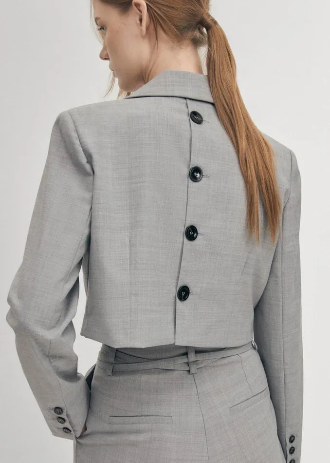 Blazers Vests Women ALOHAS Gigi Grey Blazer