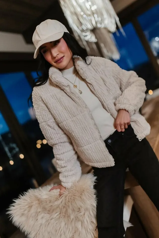Bonnie Faux Fur Jacket Tan Women Bohme Outerwear