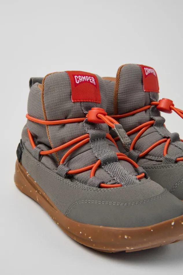 Boots Kids Camper Ergo Grey Textile Ankle Boots