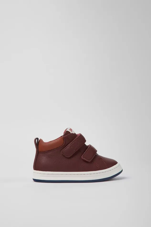 Boots Kids Camper Runner Burgundy Leather Sneakers Boots Kids Camper Runner Burgundy Leather Sneakers