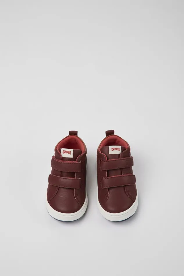Boots Kids Camper Runner Burgundy Leather Sneakers Boots Kids Camper Runner Burgundy Leather Sneakers