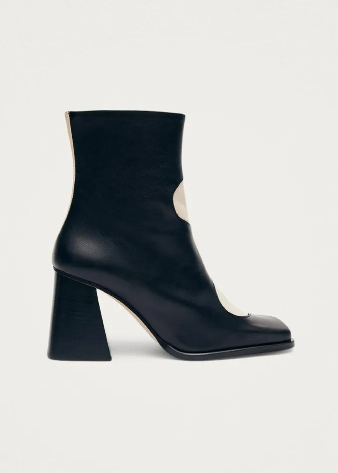 Boots Women ALOHAS Blair Bicolor Black Cream Ankle Boots