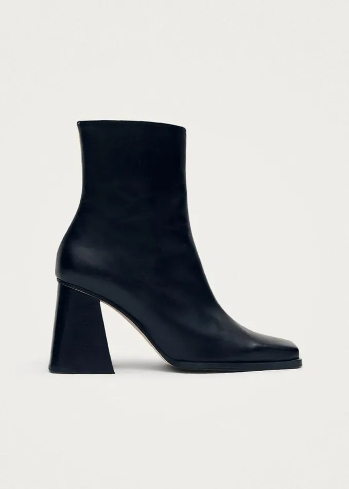 Boots Women ALOHAS South Bicolor Stone Beige Black Leather Ankle Boots