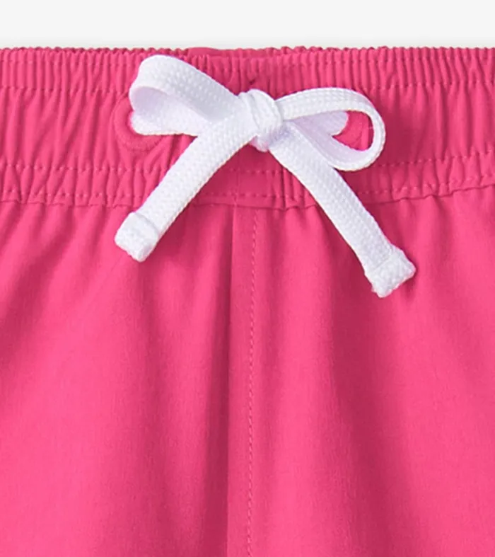 Bottoms Girls Hatley Girls Pink Quick Dry Shorts