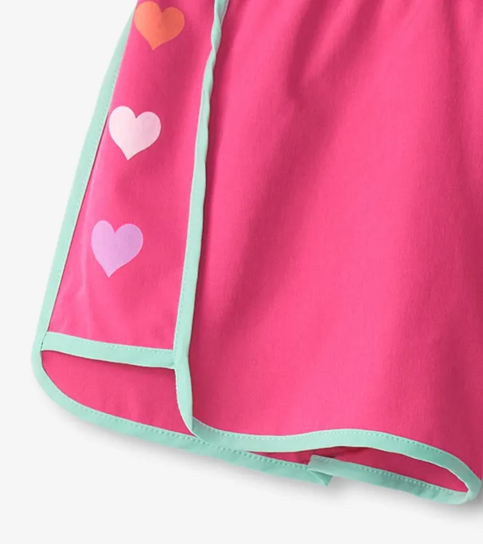 Bottoms Girls Hatley Girls Pink Quick Dry Shorts