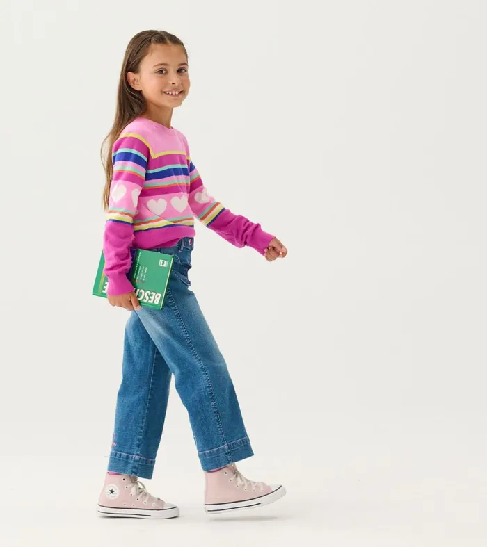 Bottoms Girls Hatley Girls Stretch Denim Wide Leg Pants
