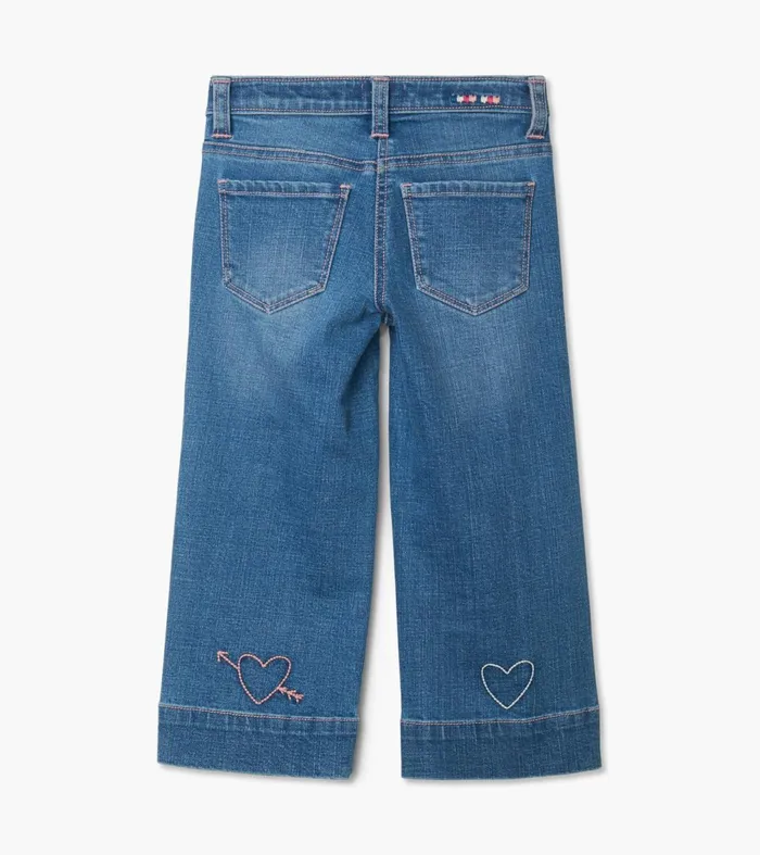Bottoms Girls Hatley Girls Stretch Denim Wide Leg Pants