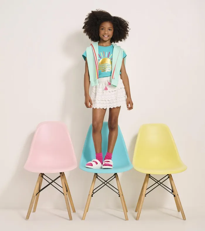 Bottoms Girls Hatley Girls White Hearts Floaty Skort
