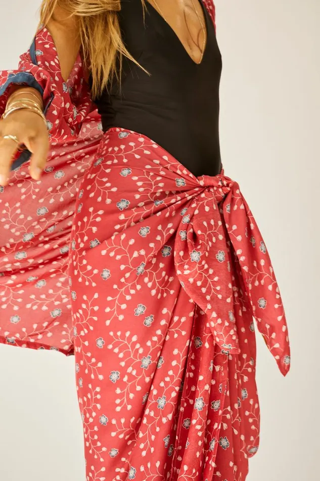 Bottoms Shop Natalie Martin SARONG Pinwheel Barn Red