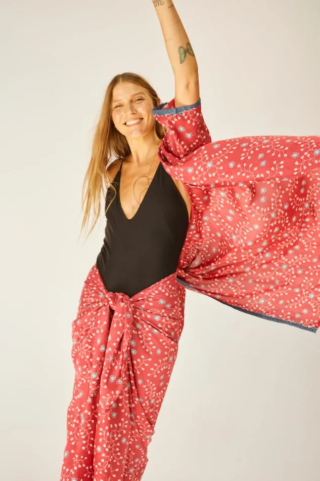 Bottoms Shop Natalie Martin SARONG Pinwheel Barn Red