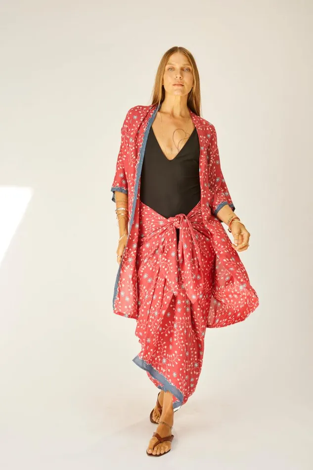 Bottoms Shop Natalie Martin SARONG Pinwheel Barn Red