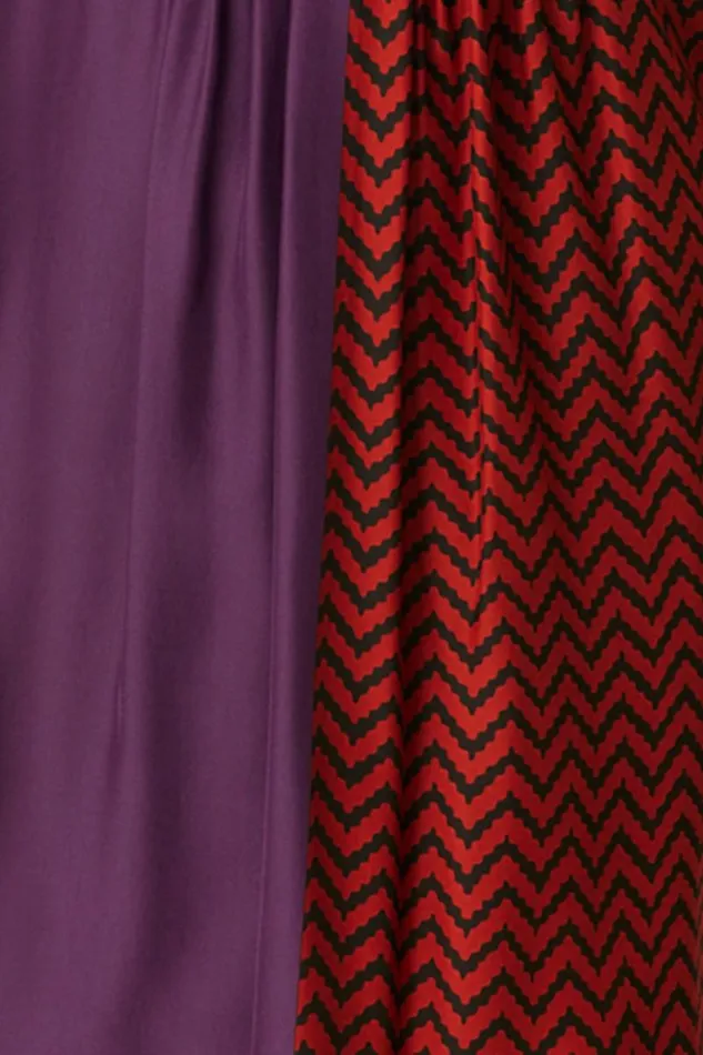 Bottoms Shop Natalie Martin SARONGSCARF Block Zigzag Aubergine