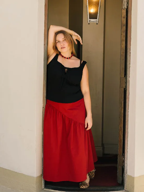 Bottoms Women Maeve Midi Skirt Merlot Lisa Says Gah