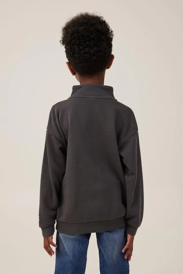 Boys 214 Sweatshirts and Sweatpants Cotton On Connor Spliced Zip Crew Phantom