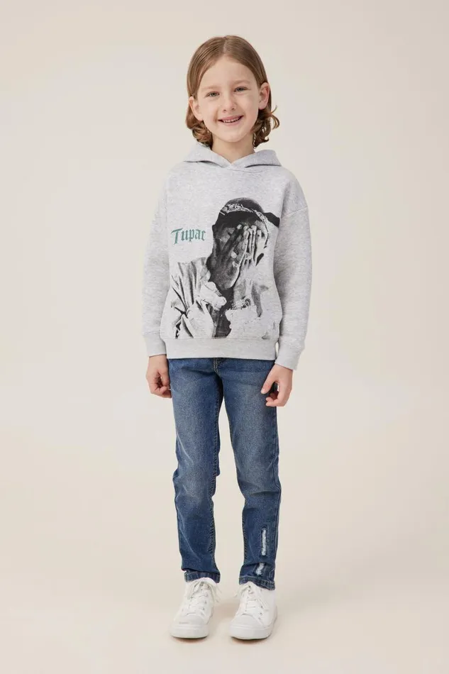 Boys 214 Sweatshirts and Sweatpants Cotton On License Emerson Hoodie Lcn Bra Fog Grey Marletupac Against World