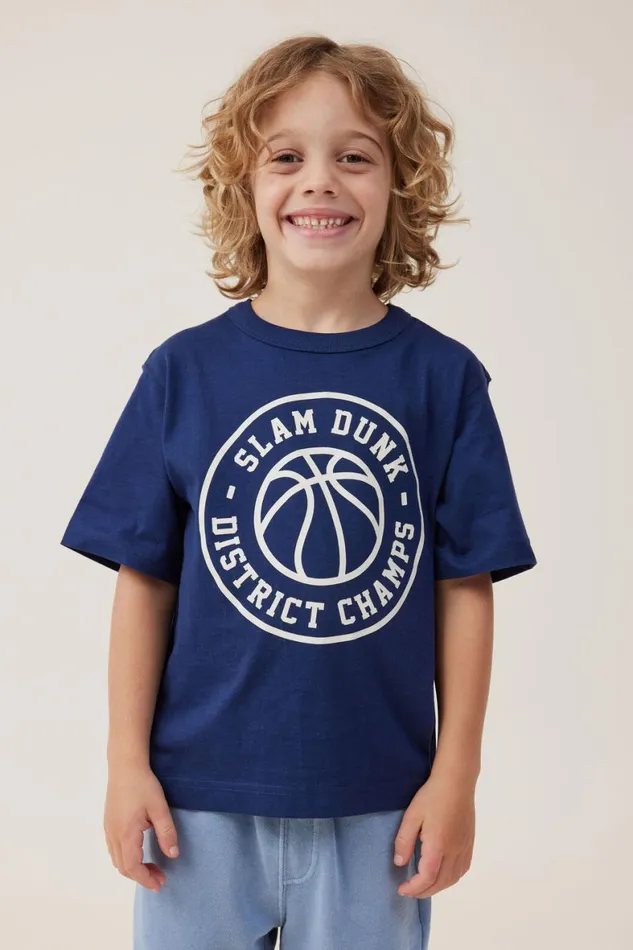 Boys 214 Tops and TShirts Cotton On Jonny Short Sleeve Print Tee In The Navyslam Dunk District Champs Boys 214 Tops and TShirts Cotton On Jonny Short Sleeve Print Tee In The Navyslam Dunk District Champs