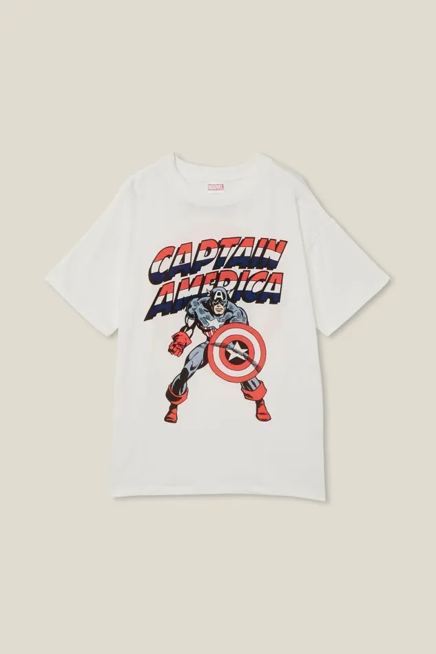 Boys 214 Tops and TShirts Cotton On License Quinn Short Sleeve Tee Lcn Mar Vanillacaptain Amercia Target Boys 214 Tops and TShirts Cotton On License Quinn Short Sleeve Tee Lcn Mar Vanillacaptain Amercia Target