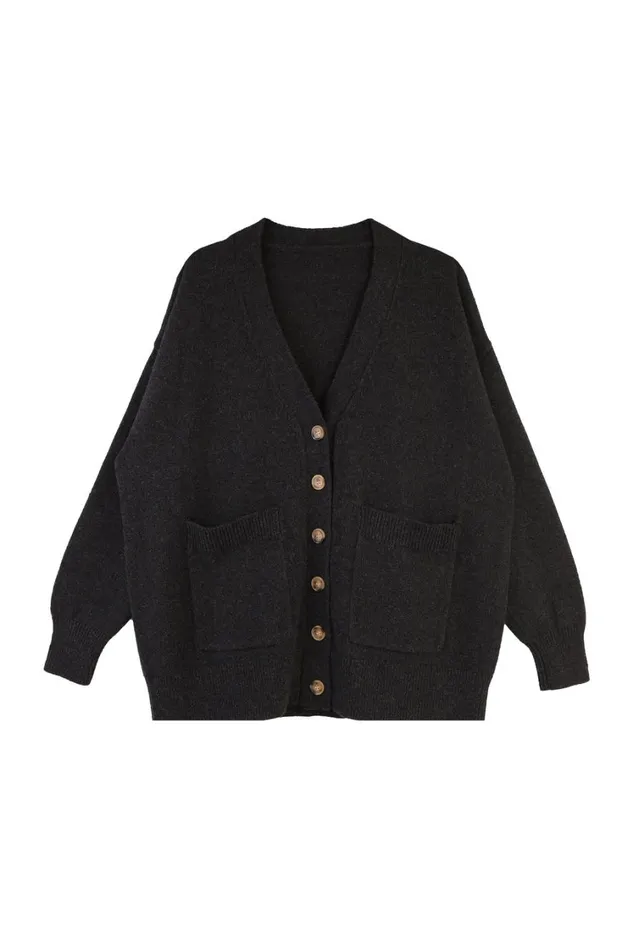 Bramley Cardigan Ash Womens LF Markey Knitwear