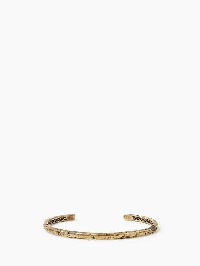 BRASS DISTRESSED CUFF Brass Accessories John Varvatos Jewelry