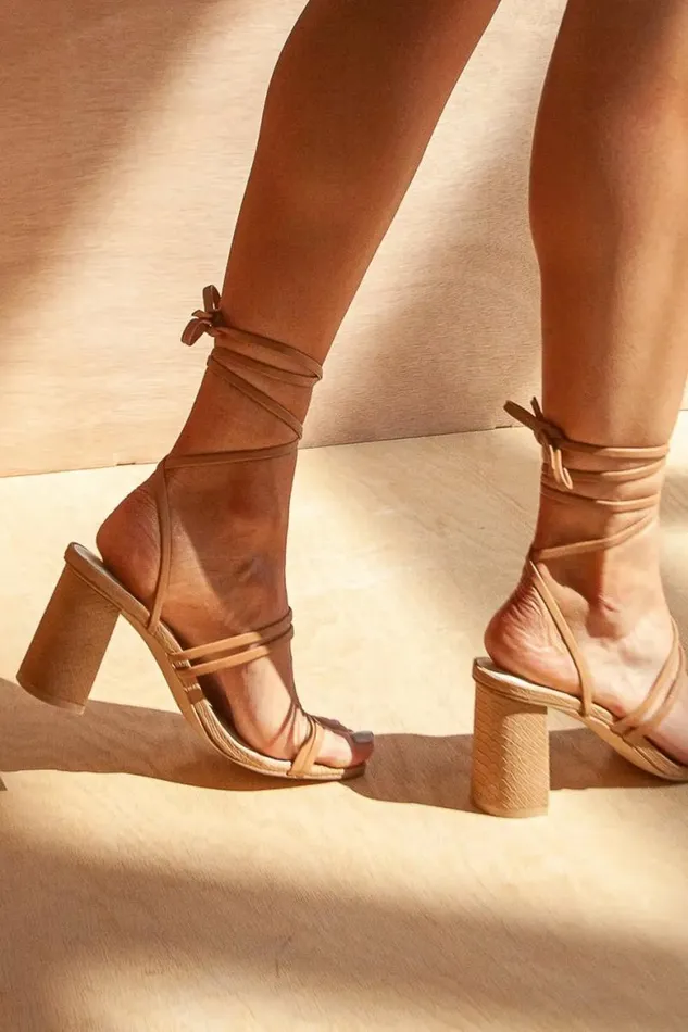 Brinley Lace Up Heels In Camel Camel Women Bohme Shoes