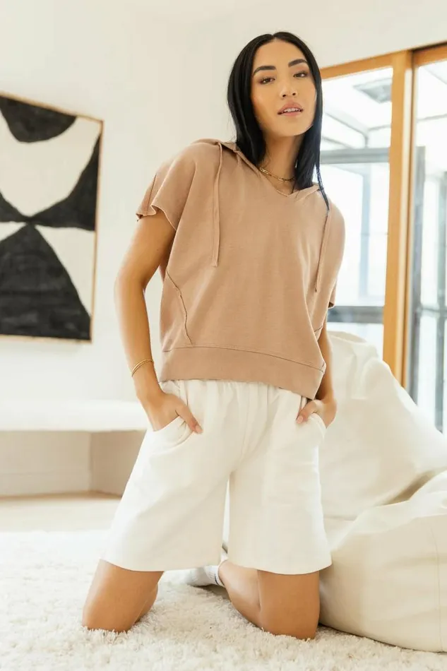 Brinley Sweat Shorts 8211 FINAL SALE Ivory Women Bohme Shorts