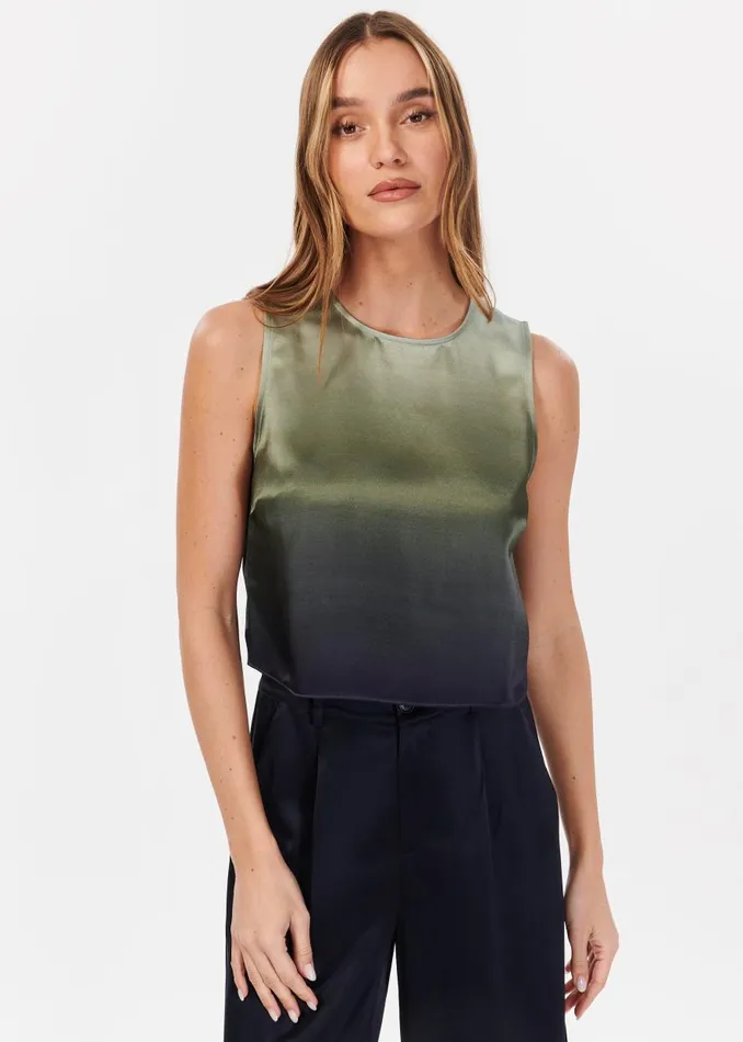 CAMI NYC Tops and Sweaters Women Romilly Cropped Top Caspian Ombre