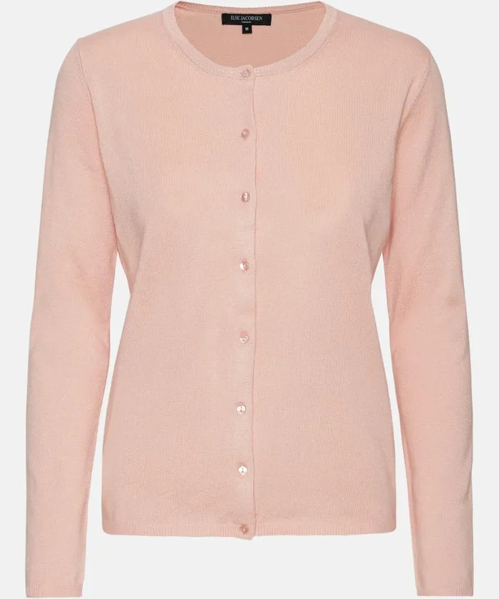 Cardigan 8211 Soft Coral Clothing Ilse Jacobsen Knitwear