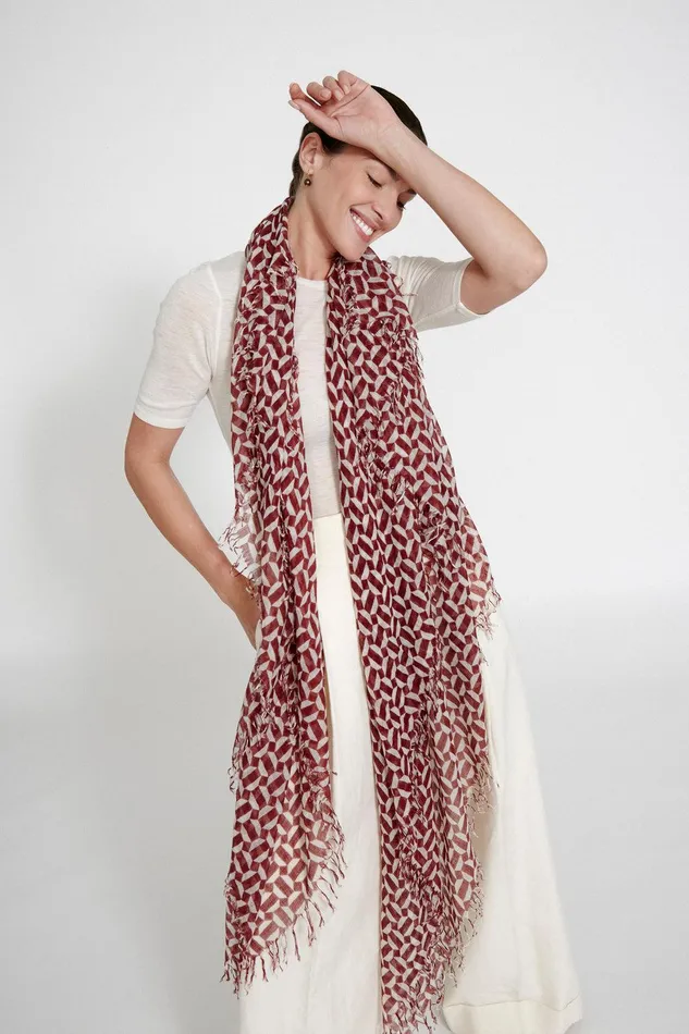 Cashmere And Silk Scarf Harissa Tile Women Chan Luu Scarves