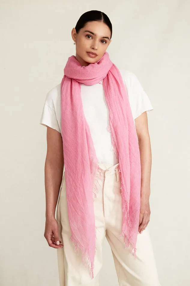 Cashmere And Silk Scarf Sachet Pink Women Chan Luu Scarves