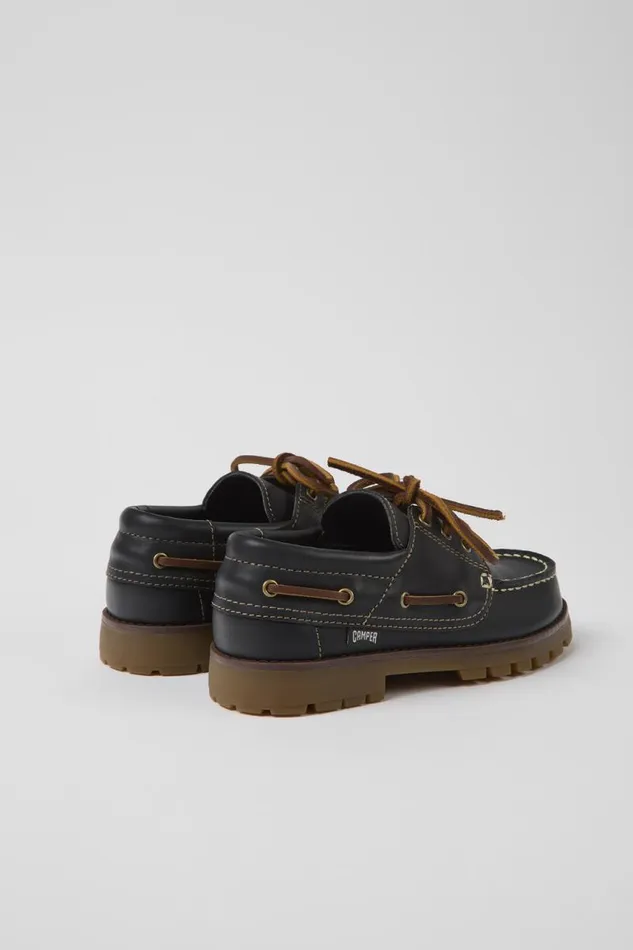 Casual Shoes Kids Camper Compas Dark Blue Leather Shoes Casual Shoes Kids Camper Compas Dark Blue Leather Shoes