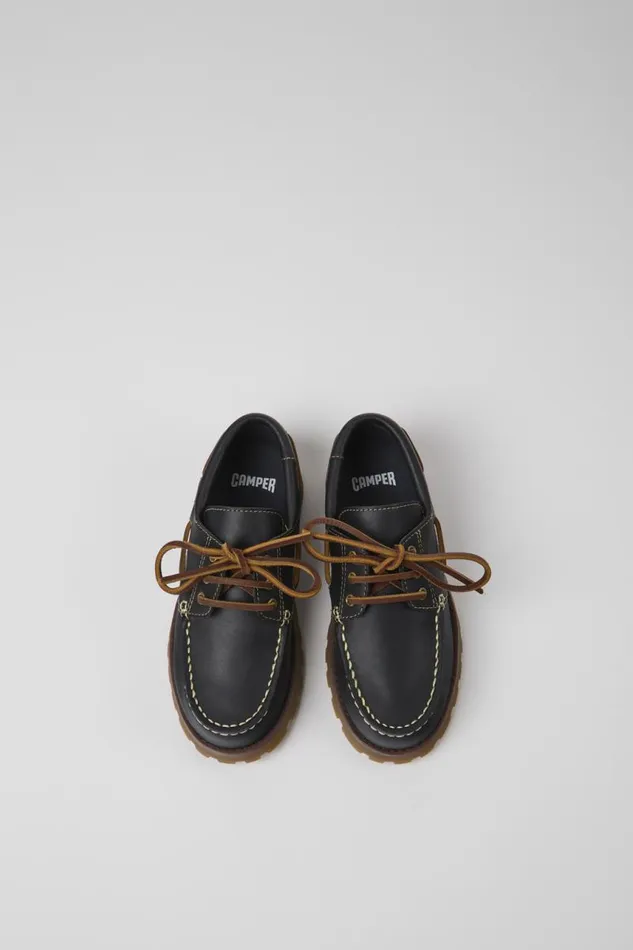 Casual Shoes Kids Camper Compas Dark Blue Leather Shoes Casual Shoes Kids Camper Compas Dark Blue Leather Shoes
