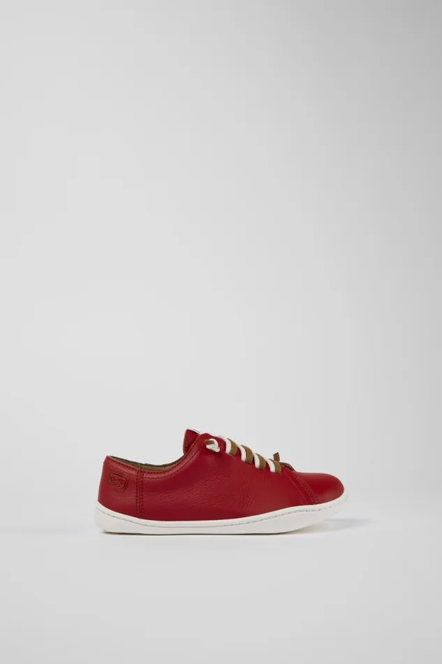 Casual Shoes Kids Camper Peu Red Leather Kids039 Shoe Casual Shoes Kids Camper Peu Red Leather Kids039 Shoe