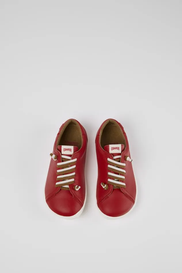 Casual Shoes Kids Camper Peu Red Leather Kids039 Shoe Casual Shoes Kids Camper Peu Red Leather Kids039 Shoe