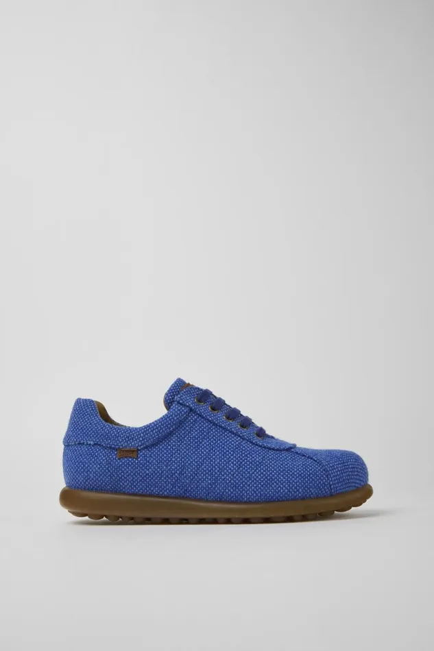 Casual Shoes Men Camper Pelotas Blue Wool Viscose And Leather Shoes Casual Shoes Men Camper Pelotas Blue Wool Viscose And Leather Shoes