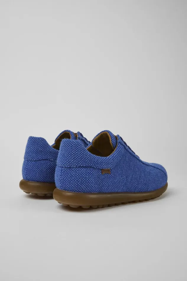 Casual Shoes Men Camper Pelotas Blue Wool Viscose And Leather Shoes Casual Shoes Men Camper Pelotas Blue Wool Viscose And Leather Shoes