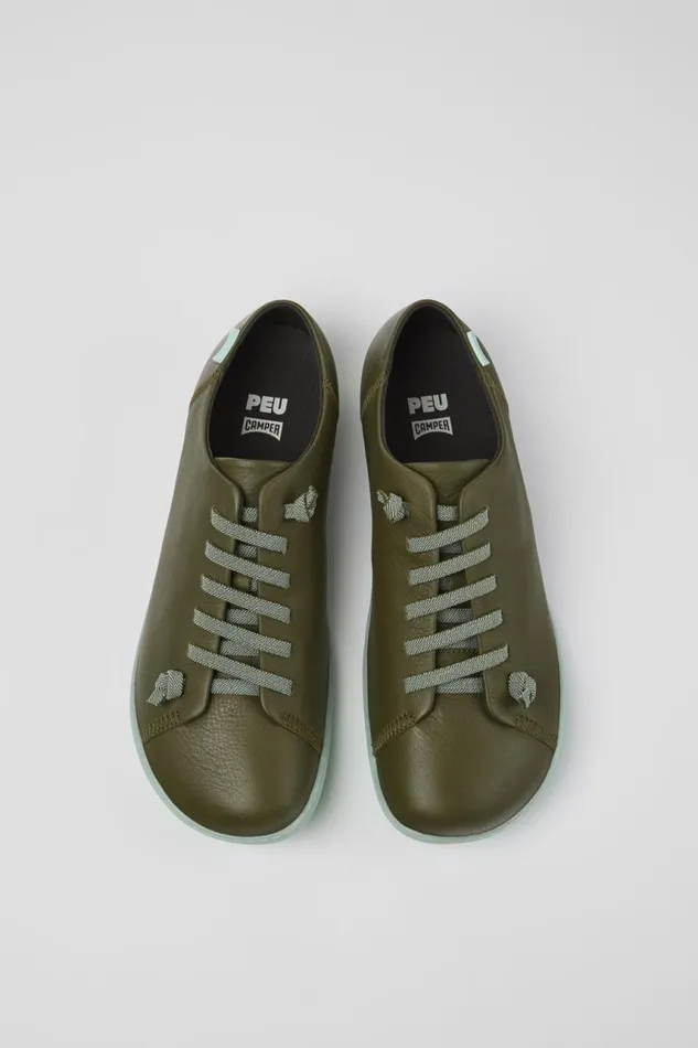 Casual Shoes Men Camper Peu Green Leather Basket Casual Shoes Men Camper Peu Green Leather Basket