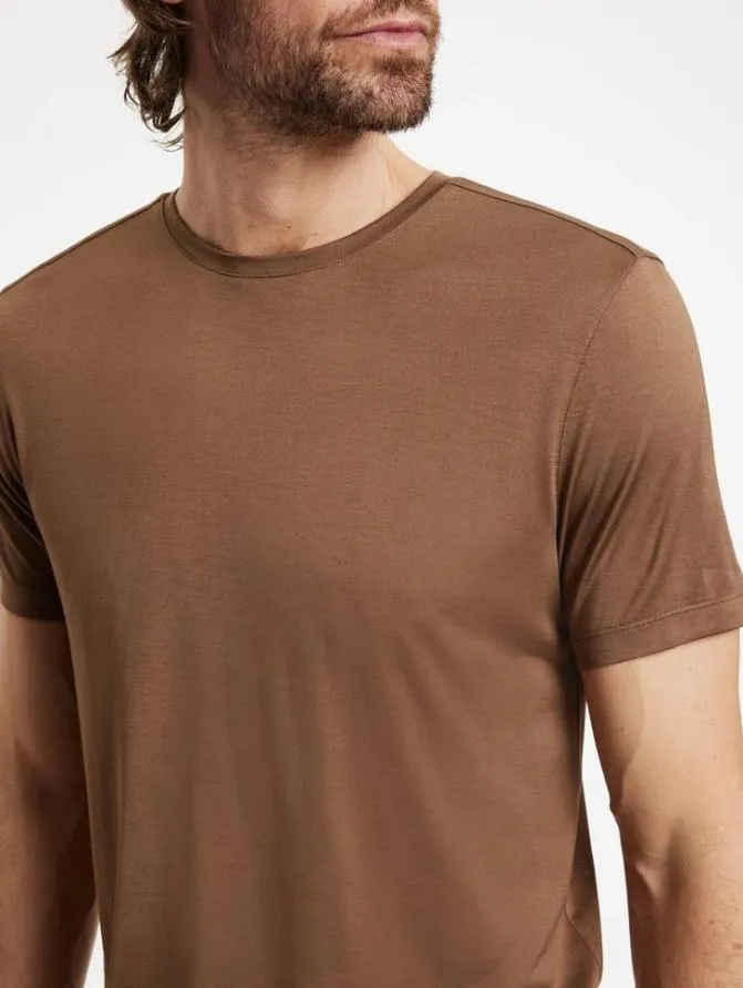 CHARLES CREWNECK Brown Clothing John Varvatos TShirts